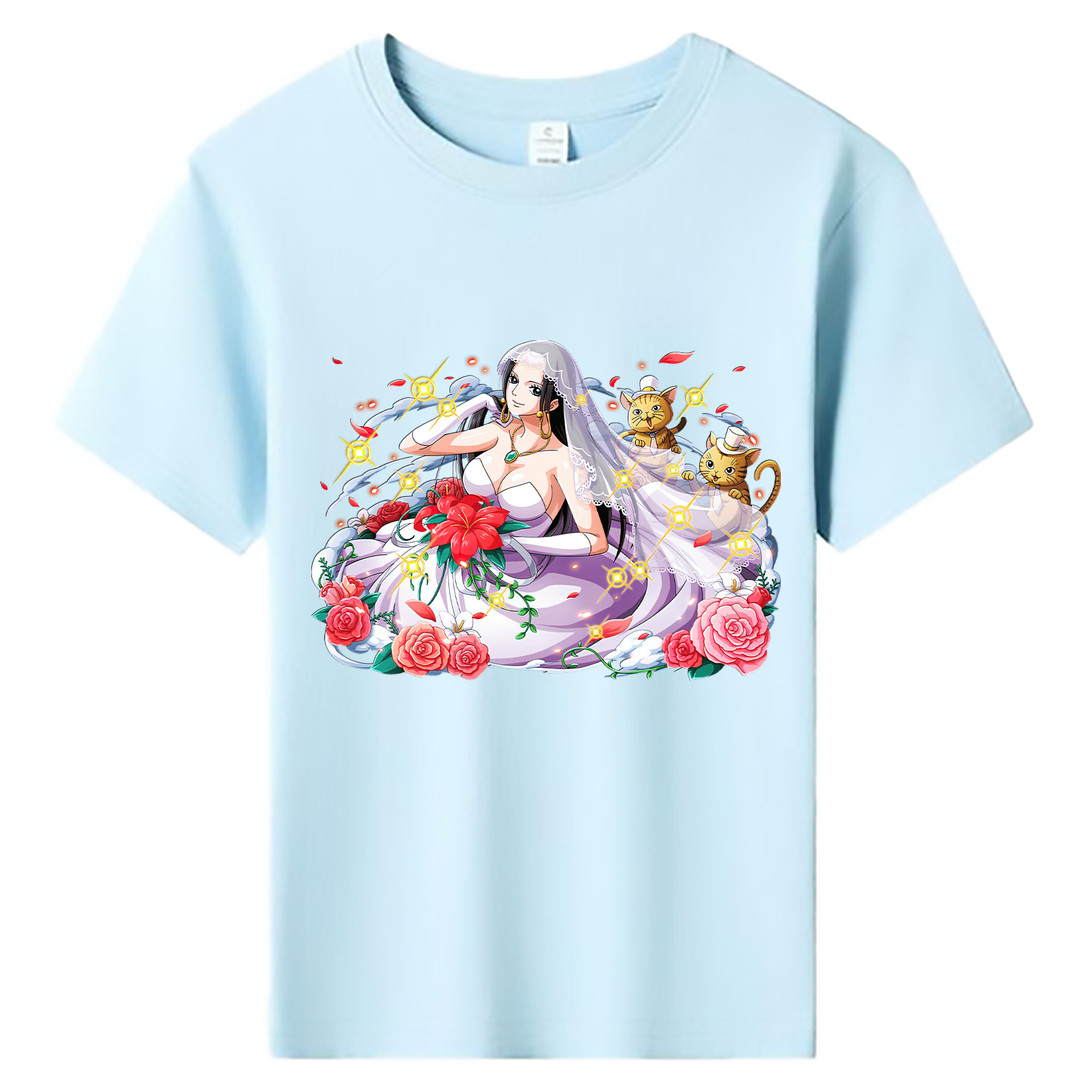 ワンピース ボア・ハンコック ONE PIECE Boa·Hancock 綿100％キッズTシャツ（フロントプリント）